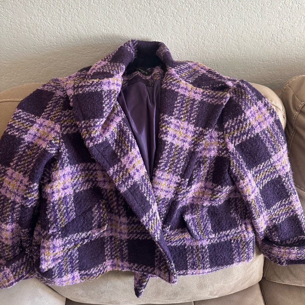 Chepe Italy Women’s Plaid Cropped Jacket